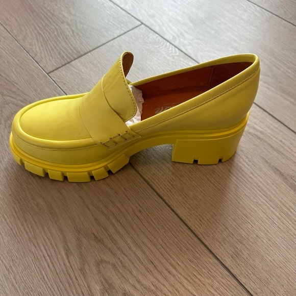 YELLOW platform loafers (BOURGES) - Picture 4 of 6